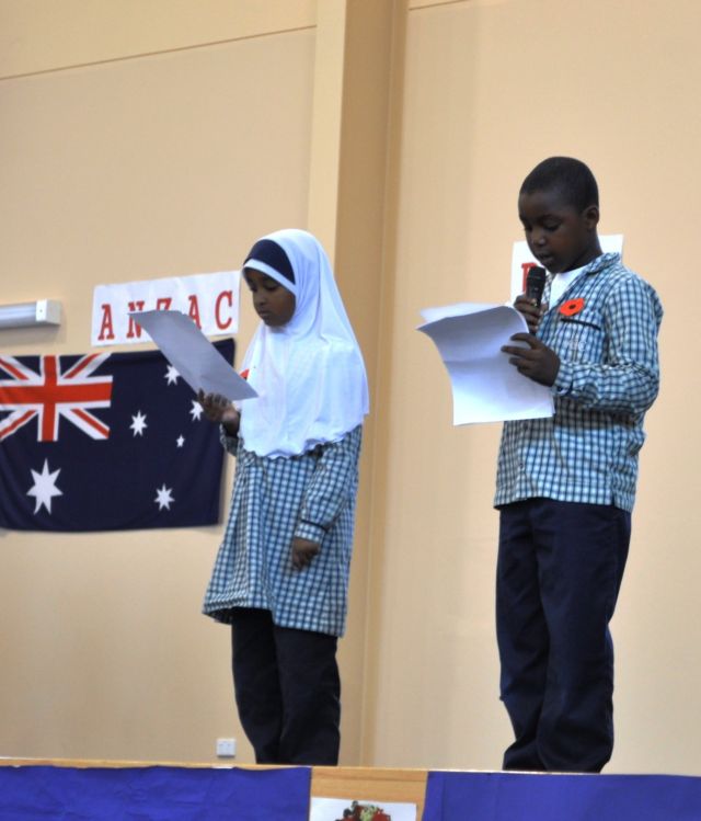 Speeches by Year 3s about ANZAC day.